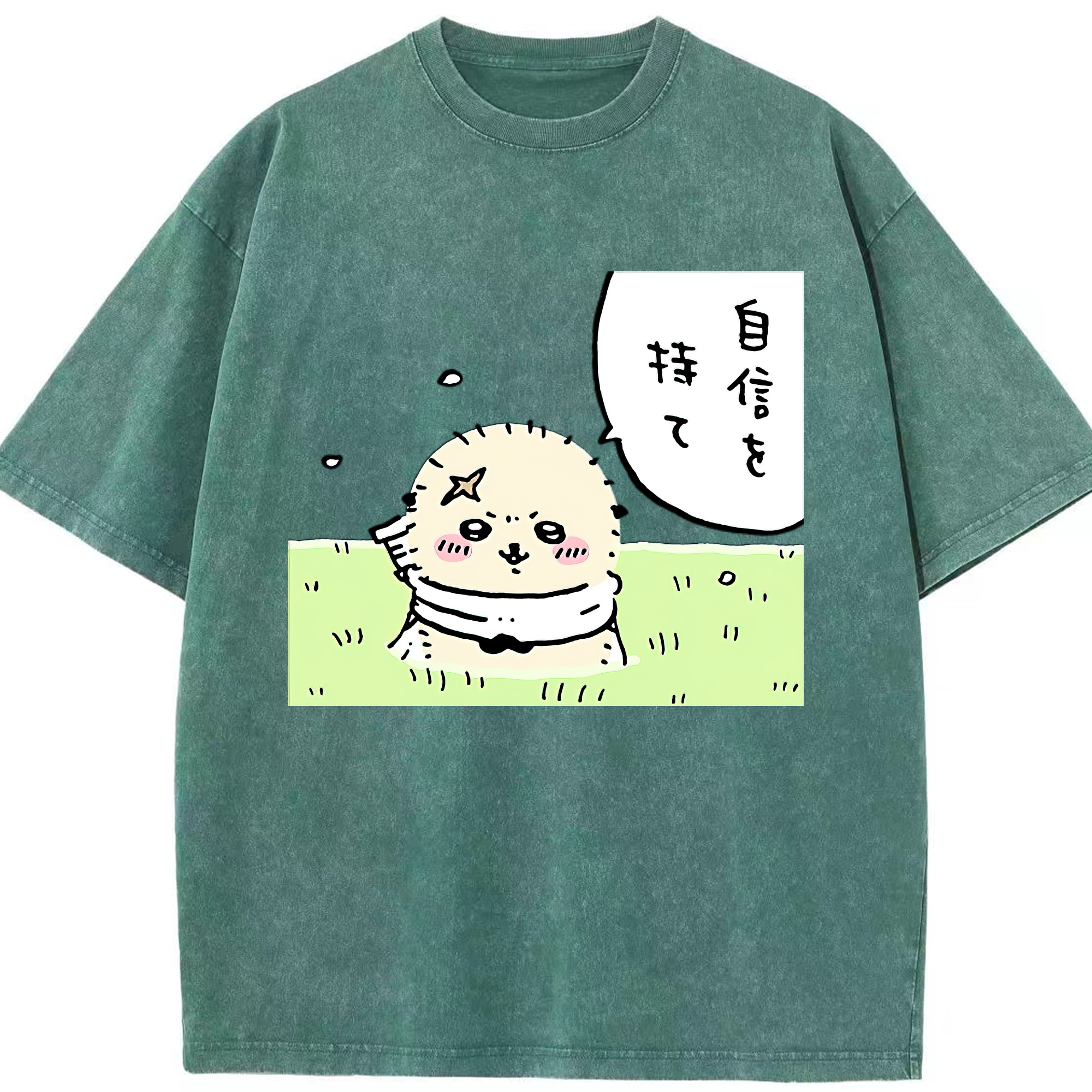（画像用） ちいかわ ラッコ Chii-kawa Sea otter 綿100% ヴィンテージ風 半袖Tシャツ（フロントプリント）